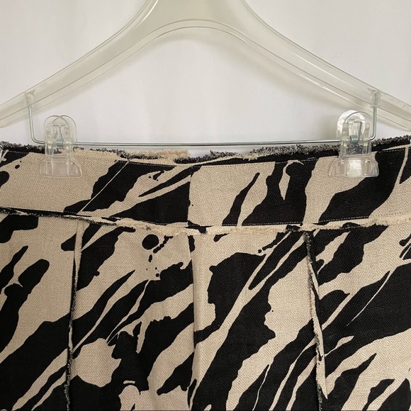 MICHAEL Michael Kors Linen Zebra Print Skirt sz 2 - Picture 3 of 8